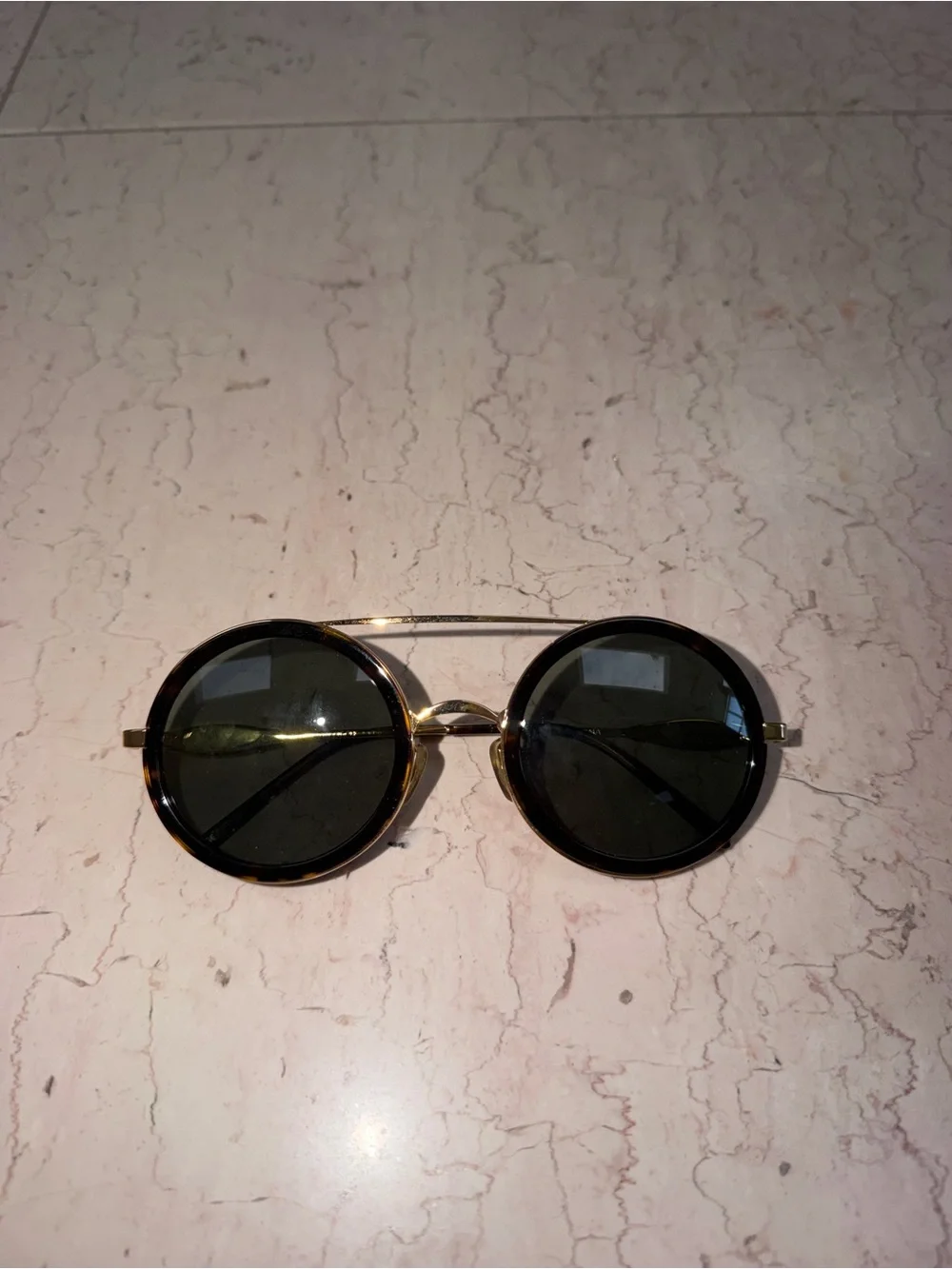 Wildfox Winona Gold and Tortoise Frame Round Sunglasses